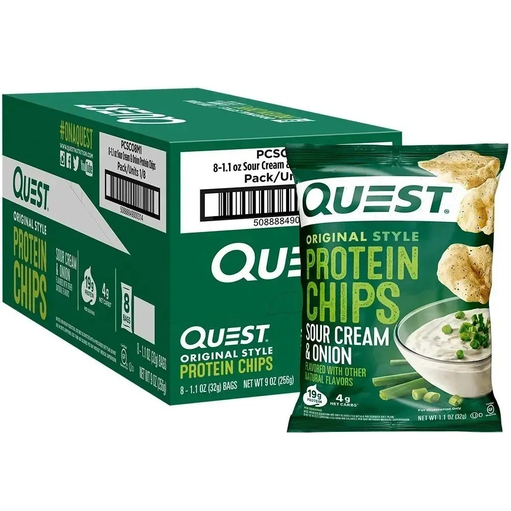 Quest Nutrition Nacho Cheese Tortilla Style Protein Chips, 18g Vegan Protein, 4g Net Carbs, Keto & Gluten Free (1.1 oz, 12 Pack)